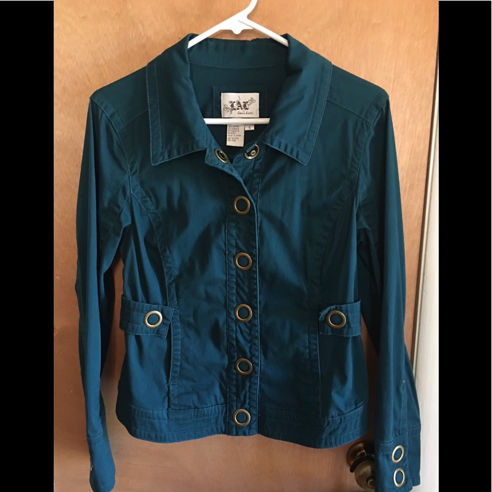 LAL Dark Teal jacket large grommets small